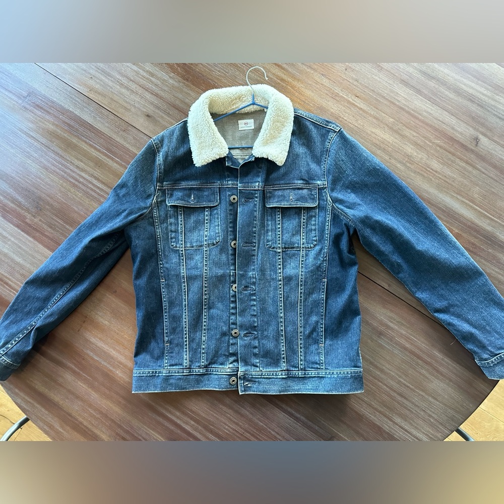 AG Denim Jacket with Sheep’s wool collar